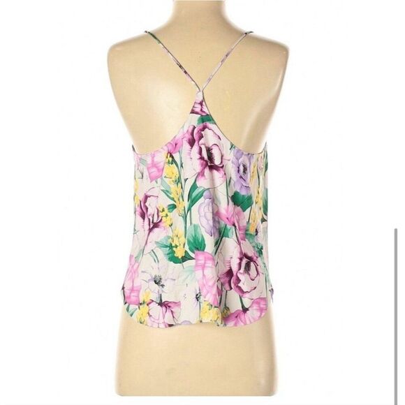 Victorias Secret Satin Pink Purple White Floral Tank Shorts Pajama Set Medium - Picture 5 of 10